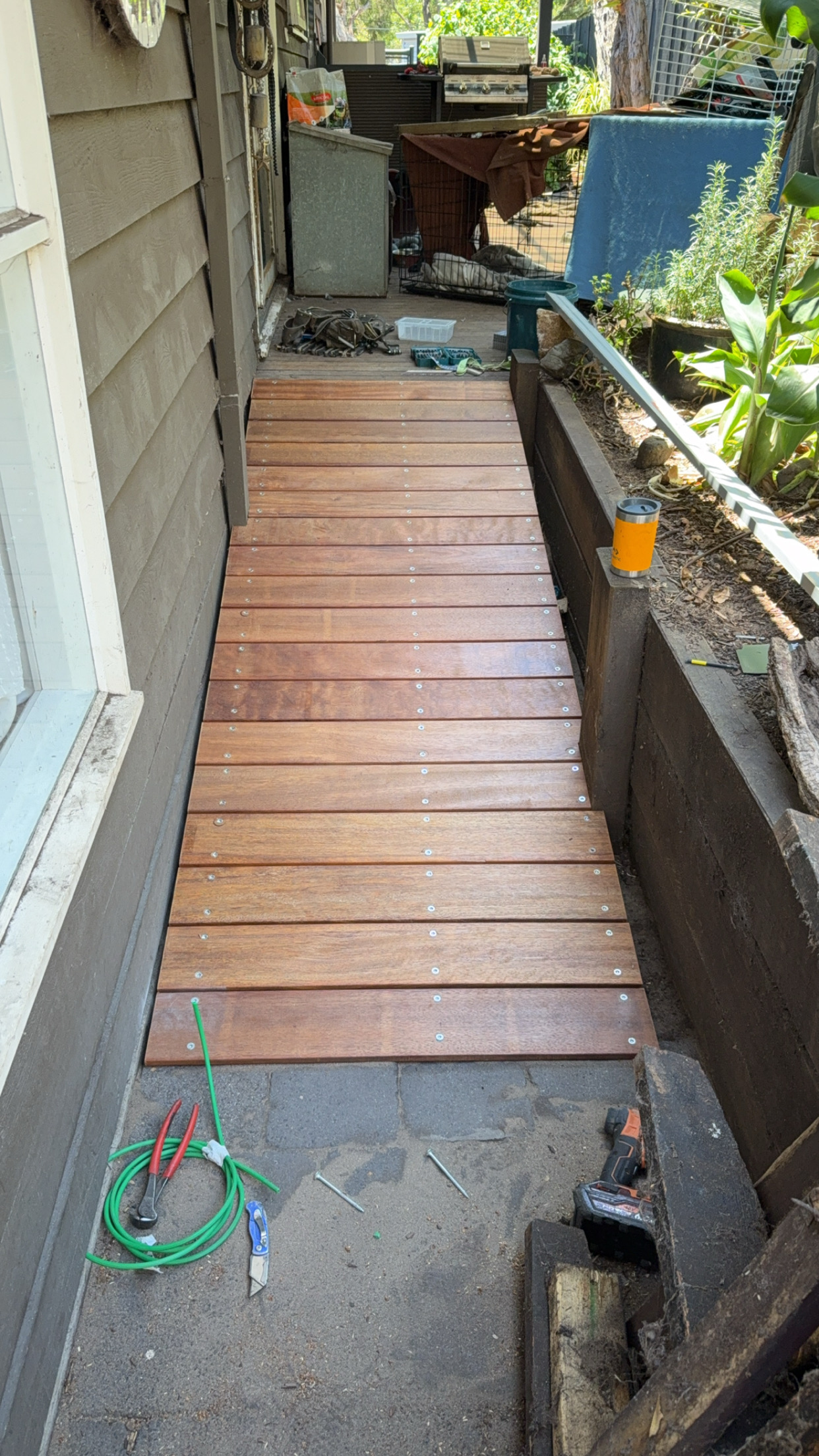 Timber deck walkway