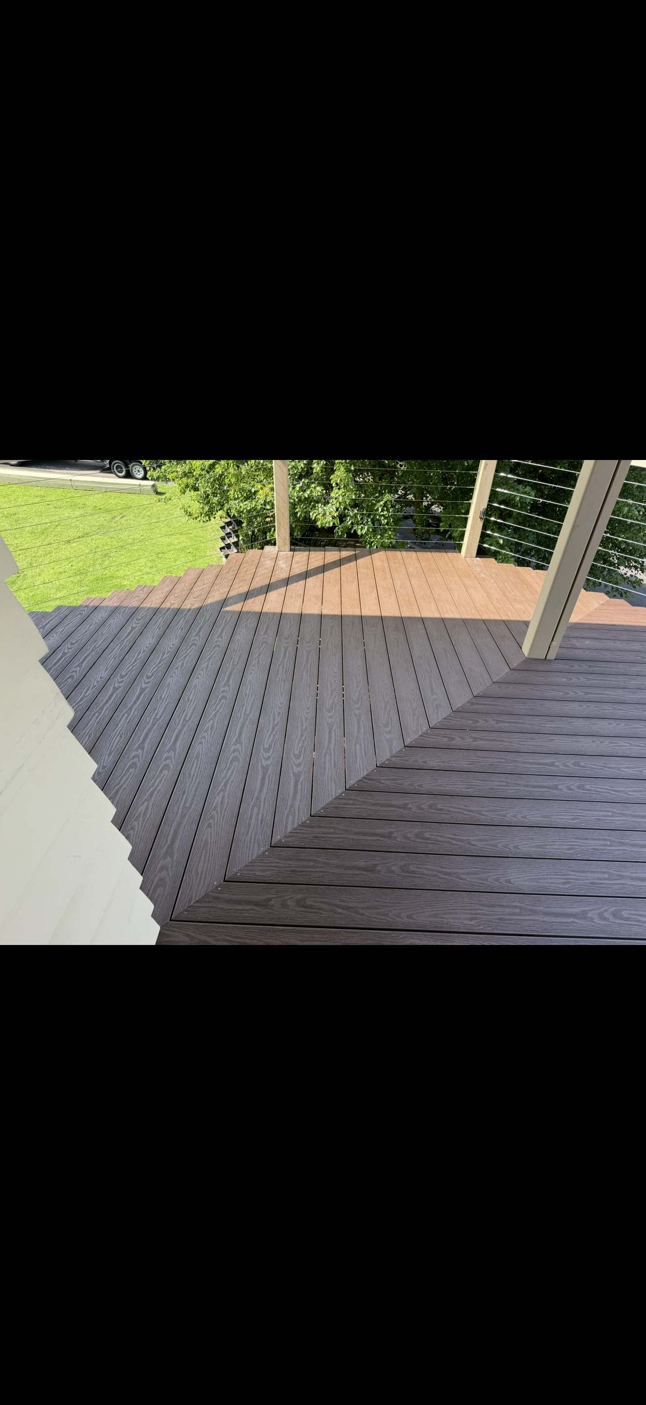 Detailed deck stairs
