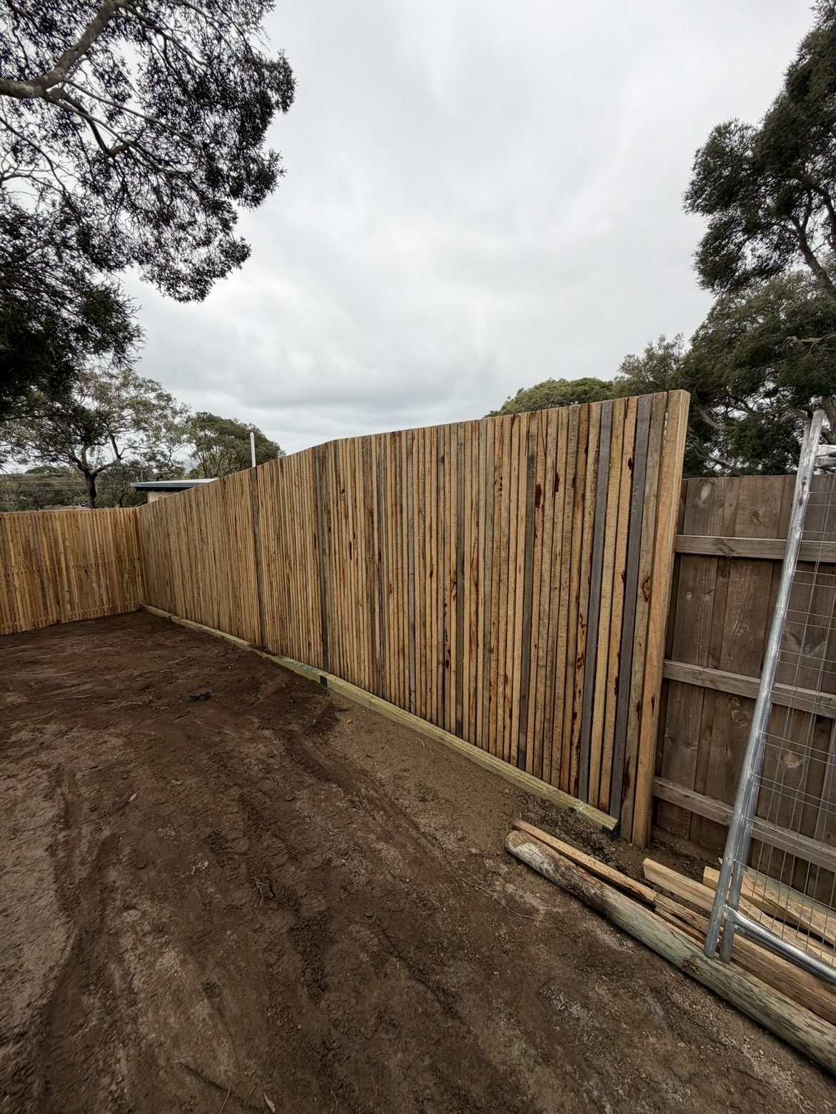 Custom timber fence