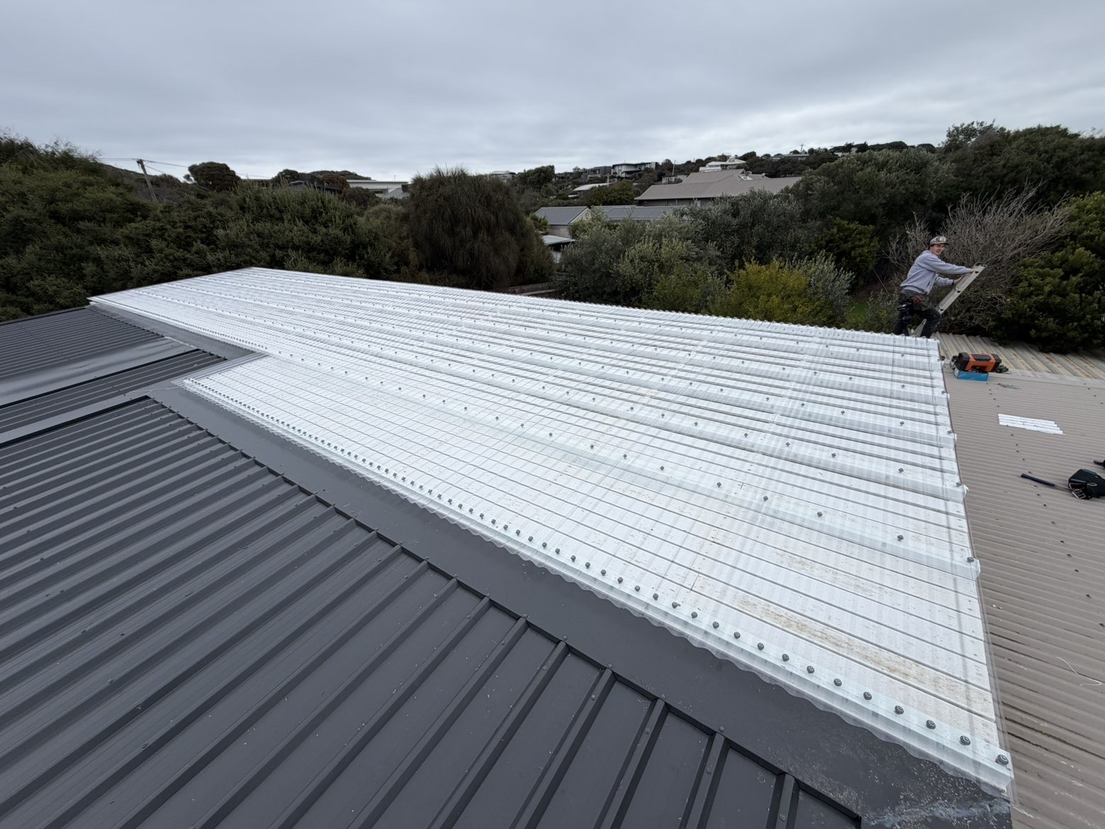 Completed roof installation